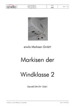 Markisen Modell 300 PDF-Vorschau