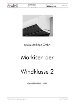 Markisen Modell 330 PDF-Vorschau