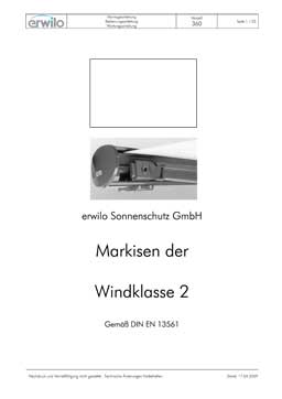 Markisen Modell 360 PDF-Vorschau